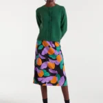 Falda Midi Con Estampado Apricot