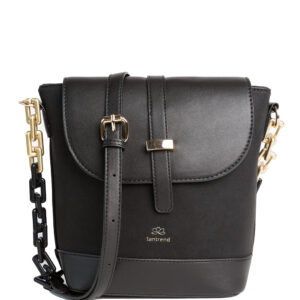 Bolso Con Asa Eslabones Negro