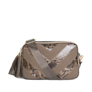 Bandolera Antelina Dibujos Geométricos Beige