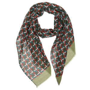 Fular Geméotrico Entrelazado Verde