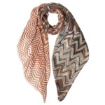 Fular Zig Zag Marrón