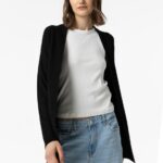 Cárdigan de Punto Fino Negro