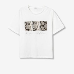 Camiseta Blanca Animal Print