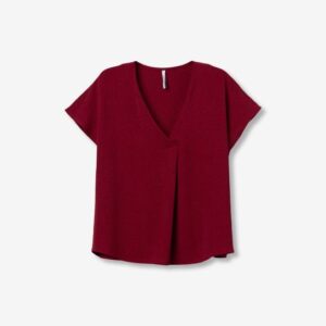 Blusa Básica Con Tablón Roja