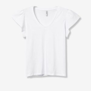 Camiseta Kira Escote Pico Blanca