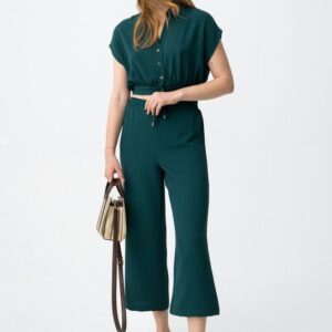 Pantalón Con Elástico En Cintura Verde