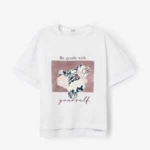 Camiseta Corte Relaxed Con Mensaje