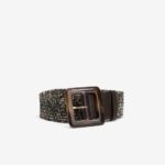 Cinturón Elástico Con Hebilla Marrón