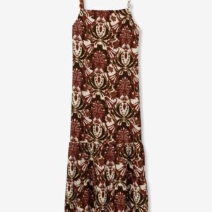 Vestido Largo Con Tirantes Con Abalorios