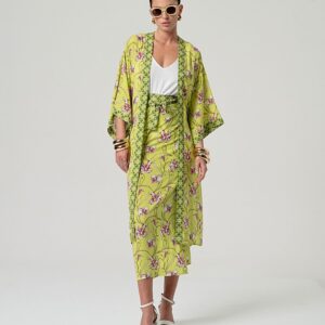 Falda-Pareo Verde Con Lazada