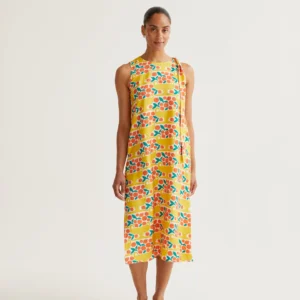 Vestido Midi Con Estampado Citrus