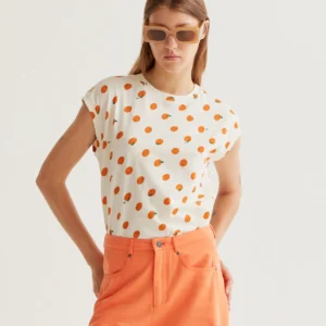 Camiseta Con Estampado De Naranjitas