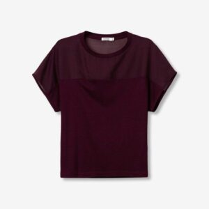 Blusa Con Transparencia Color Burdeos