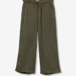 Pantalón Con Lazada En Cintura Verde