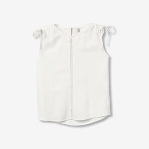 Blusa Blanca Con Lazadas En Hombros