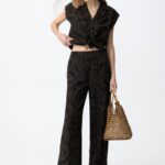 Pantalón Viscosa Estampado Bicolor