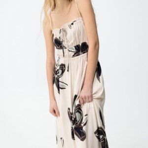 Vestido Largo Con Estampado Floral