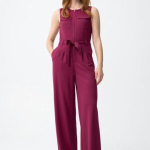 Mono Con Bolsillos Y Cinturón Fucsia