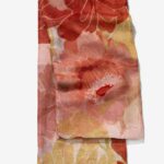 Fular Estampado Floral Tonos Rojos