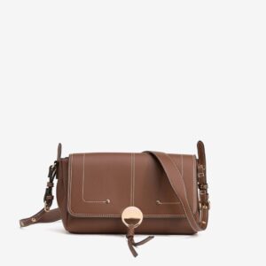 Bandolera Marrón Con Varios Departamentos