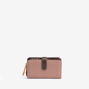 Cartera-Billetera Con Cierre Cremallera Coral