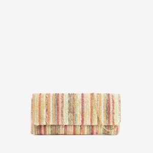 Cartera Rayas De Colores Con Cadena Dorada
