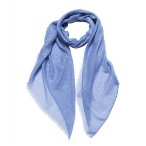 Fular Bordado Con Lentejuelas Azul